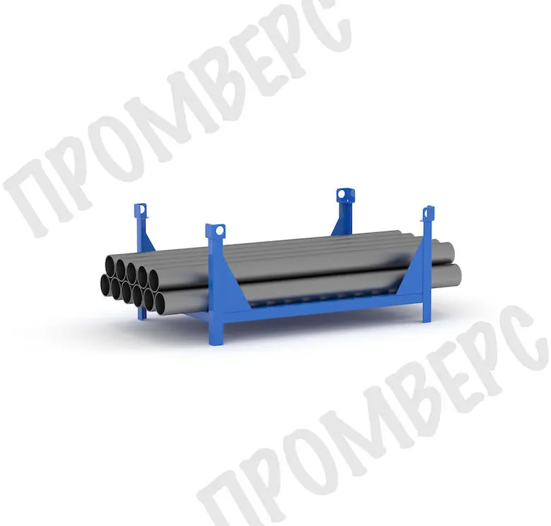 Штабелируемый поддон с 4 угловыми стойками для длинных грузов