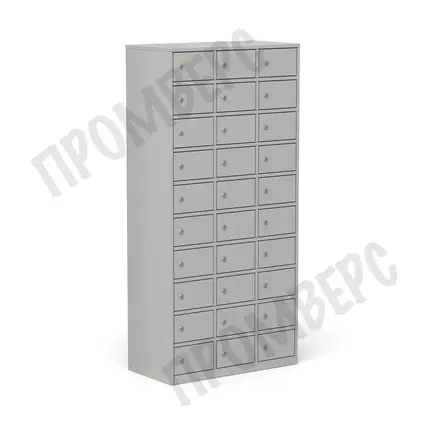 Шкаф для обуви на 30 ячеек 1450х600х350 с дверьми