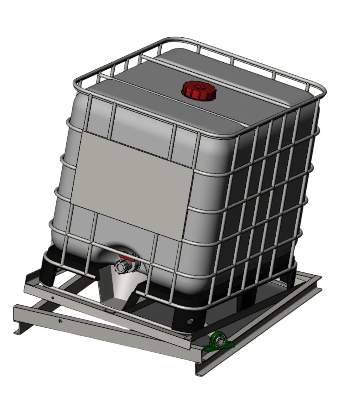 Опрокидыватель еврокубов с механизмом наклона еврокуба по диагонали